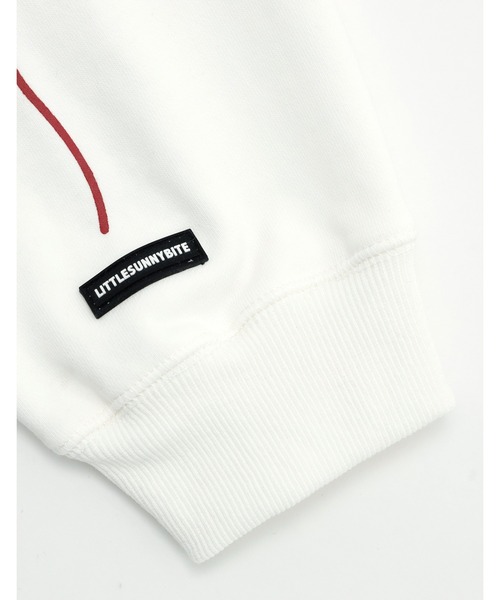 Little sunny bite（リトルサニーバイト）の「/Little sunny bite/short ribbon sweat hoodie（パーカー・レディース・ブラック/ピンク/ホワイト・MEDIUM/SMALL）」の10枚目の写真