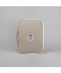 KIMHACHAN（キムハチャン）の「ストライプキティiPadポーチ - 3色（PC・タブレットケース）」