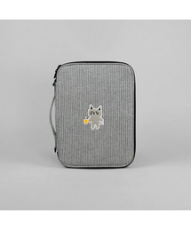 KIMHACHAN（キムハチャン）の「ストライプキティiPadポーチ - 3色（PC・タブレットケース）」