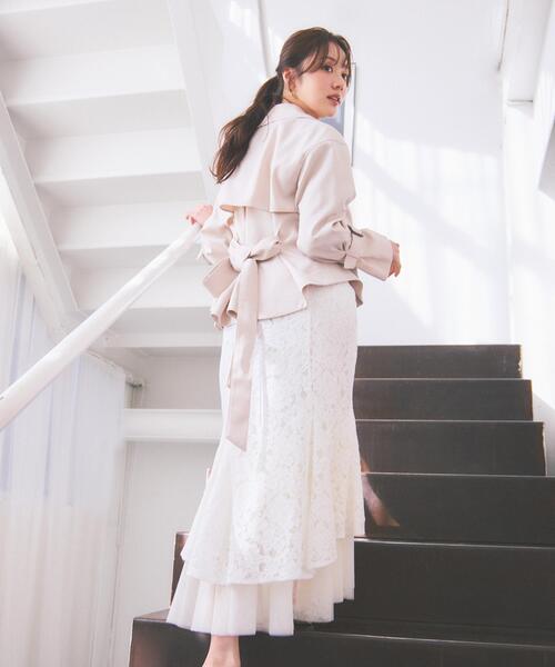 PROPORTION BODY DRESSING(プロポーションボディドレッシング)の「チュールドッキングレーススカート / 1216120300(スカート・レディース・ホワイト系その他/ベージュ・P/S/MEDIUM)」の17枚目の写真