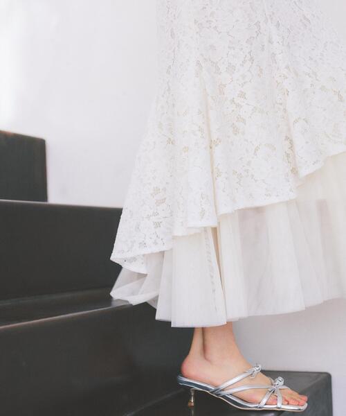 PROPORTION BODY DRESSING(プロポーションボディドレッシング)の「チュールドッキングレーススカート / 1216120300(スカート・レディース・ホワイト系その他/ベージュ・P/S/MEDIUM)」の20枚目の写真
