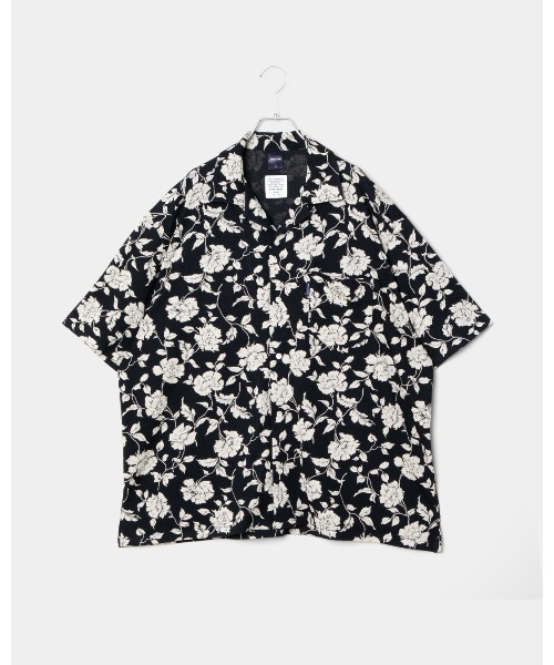APPLEBUM(アップルバム)の「Chirimen Knit Aloha Shirt (Oversized)(シャツ/ブラウス・メンズ・ブラック・MEDIUM/LARGE/X-LARGE)」の1枚目の写真