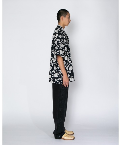 APPLEBUM(アップルバム)の「Chirimen Knit Aloha Shirt (Oversized)(シャツ/ブラウス・メンズ・ブラック・MEDIUM/LARGE/X-LARGE)」の5枚目の写真