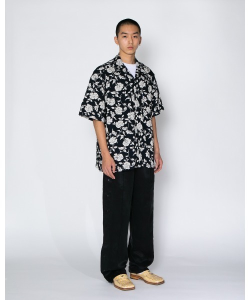 APPLEBUM(アップルバム)の「Chirimen Knit Aloha Shirt (Oversized)(シャツ/ブラウス・メンズ・ブラック・MEDIUM/LARGE/X-LARGE)」の6枚目の写真
