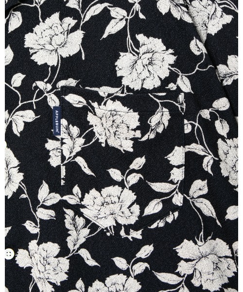 APPLEBUM(アップルバム)の「Chirimen Knit Aloha Shirt (Oversized)(シャツ/ブラウス・メンズ・ブラック・MEDIUM/LARGE/X-LARGE)」の8枚目の写真