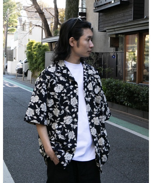 APPLEBUM(アップルバム)の「Chirimen Knit Aloha Shirt (Oversized)(シャツ/ブラウス・メンズ・ブラック・MEDIUM/LARGE/X-LARGE)」の15枚目の写真