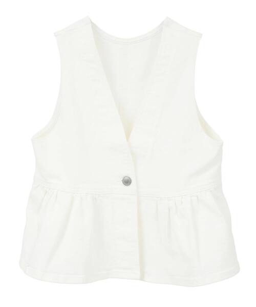 LOGEMENT DE CLAIRE(ロジュモンドクレール)の「【something/サムシング】PEPLUM 2way BUSTIER(ベスト・レディース・ホワイト・FREE)」の1枚目の写真