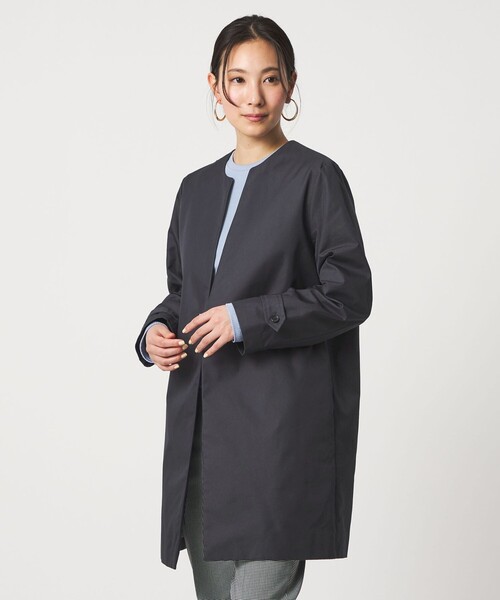 A DAY IN THE LIFE UNITED ARROWS(アデイインザライフユナイテッドアローズ)の「ツイル キーネックコート <A DAY IN THE LIFE>(その他アウター・レディース・ライトブルー/ベージュ/ダークグレー・36/38)」の12枚目の写真