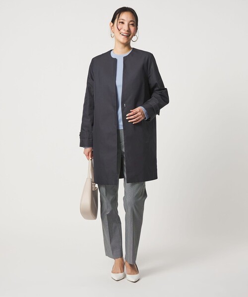 A DAY IN THE LIFE UNITED ARROWS(アデイインザライフユナイテッドアローズ)の「ツイル キーネックコート <A DAY IN THE LIFE>(その他アウター・レディース・ライトブルー/ベージュ/ダークグレー・36/38)」の13枚目の写真