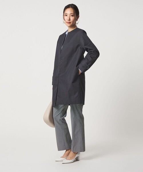 A DAY IN THE LIFE UNITED ARROWS(アデイインザライフユナイテッドアローズ)の「ツイル キーネックコート <A DAY IN THE LIFE>(その他アウター・レディース・ライトブルー/ベージュ/ダークグレー・36/38)」の14枚目の写真
