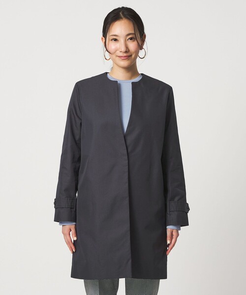 A DAY IN THE LIFE UNITED ARROWS(アデイインザライフユナイテッドアローズ)の「ツイル キーネックコート <A DAY IN THE LIFE>(その他アウター・レディース・ライトブルー/ベージュ/ダークグレー・36/38)」の15枚目の写真