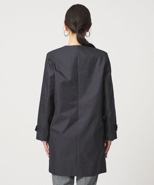 A DAY IN THE LIFE UNITED ARROWS(アデイインザライフユナイテッドアローズ)の「ツイル キーネックコート <A DAY IN THE LIFE>(その他アウター・レディース・ライトブルー/ベージュ/ダークグレー・36/38)」の4枚目の写真