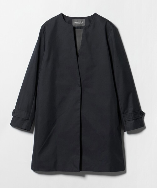 A DAY IN THE LIFE UNITED ARROWS(アデイインザライフユナイテッドアローズ)の「ツイル キーネックコート <A DAY IN THE LIFE>(その他アウター・レディース・ライトブルー/ベージュ/ダークグレー・36/38)」の5枚目の写真