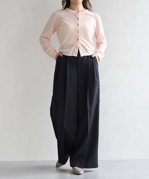 31 Sons de mode（トランテアン　ソン　ドゥ　モード）の「2026春夏新作 センタープレスセミワイドパンツ（その他パンツ・レディース・ベージュ/ネイビー/ラベンダー・S/M）」の15枚目の写真