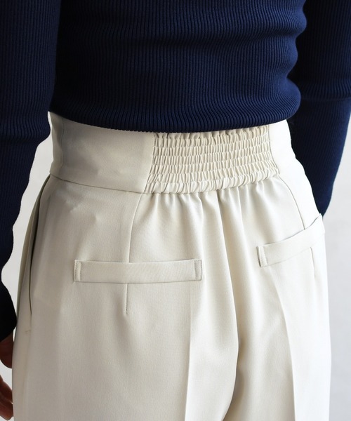 31 Sons de mode（トランテアン　ソン　ドゥ　モード）の「2026春夏新作 センタープレスセミワイドパンツ（その他パンツ・レディース・ベージュ/ネイビー/ラベンダー・S/M）」の21枚目の写真