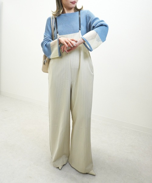 gossara(ゴサラ)の「リブ袖口シアーPO(ニット/セーター・レディース・ブラック/オフホワイト/ブルー・FREE)」の5枚目の写真