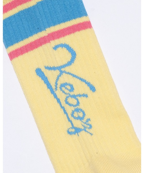KEBOZ(ケボズ)の「ICON LINE SOCKS(ソックス/靴下・メンズ・ブラック/ライトイエロー/ネイビー/アッシュグレー/ホワイト・FREE)」の10枚目の写真