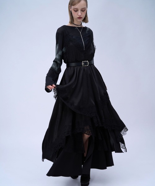 HARE（ハレ）の「イレヘムレイヤーキャミワンピース(HARE)（ワンピース・レディース・ブラック/チェック/ブルー・FREE）」の2枚目の写真