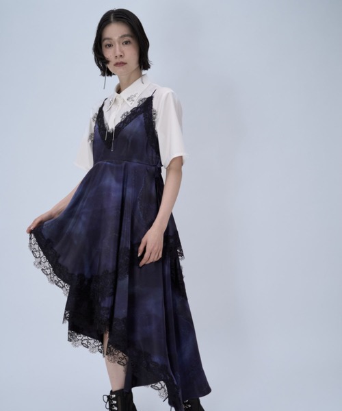 HARE（ハレ）の「イレヘムレイヤーキャミワンピース(HARE)（ワンピース・レディース・ブラック/チェック/ブルー・FREE）」の4枚目の写真