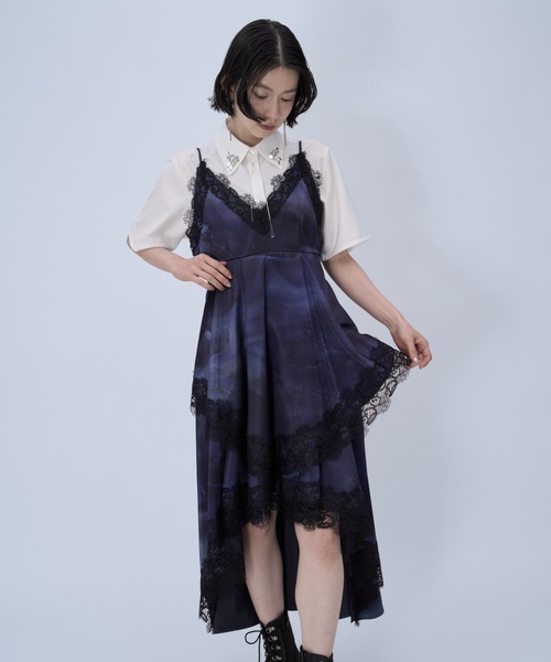 HARE（ハレ）の「イレヘムレイヤーキャミワンピース(HARE)（ワンピース・レディース・ブラック/チェック/ブルー・FREE）」の5枚目の写真