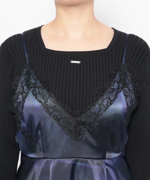 HARE（ハレ）の「イレヘムレイヤーキャミワンピース(HARE)（ワンピース・レディース・ブラック/チェック/ブルー・FREE）」の9枚目の写真