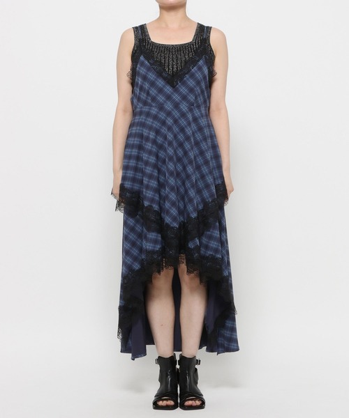HARE(ハレ)の「イレヘムレイヤーキャミワンピース(HARE)(ワンピース・レディース・ブラック/チェック/ブルー/ネイビー/ブラック系その他・FREE)」の15枚目の写真
