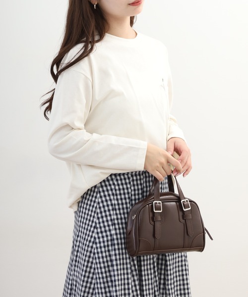 Quelle Chance(ケルシャンス)の「ポケット1ポイント刺繍プルオーバー 獺 長袖Tシャツ(Tシャツ/カットソー・レディース・ミント/キナリ/チャコールグレー・L/M)」の7枚目の写真