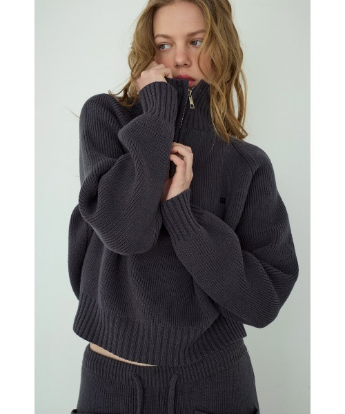 Half Zip Knit Top/ハーフジップニット（ニット/セーター）｜ALEXIA