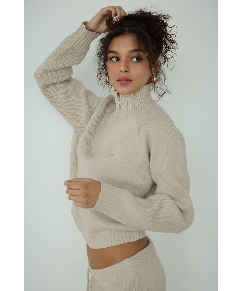 Half Zip Knit Top/ハーフジップニット（ニット/セーター）｜ALEXIA