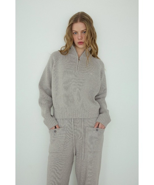 Half Zip Knit Top/ハーフジップニット（ニット/セーター）｜ALEXIA