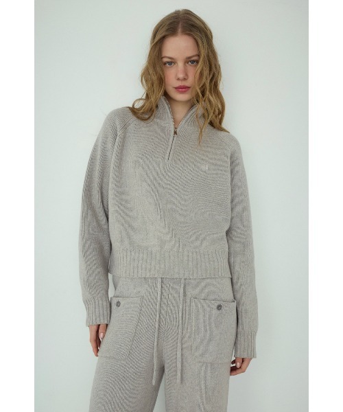 Half Zip Knit Top/ハーフジップニット（ニット/セーター）｜ALEXIA