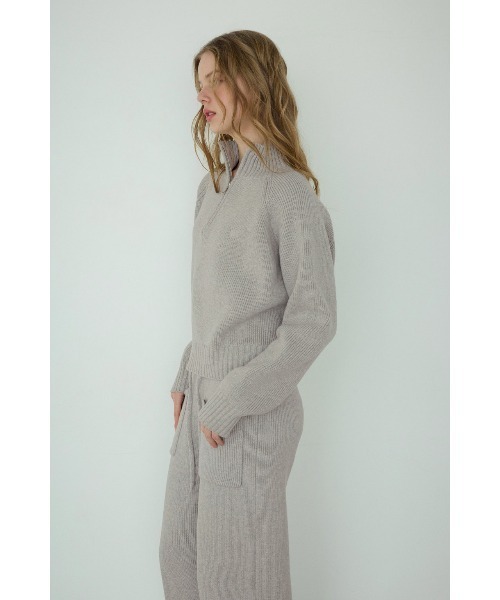Half Zip Knit Top/ハーフジップニット（ニット/セーター）｜ALEXIA