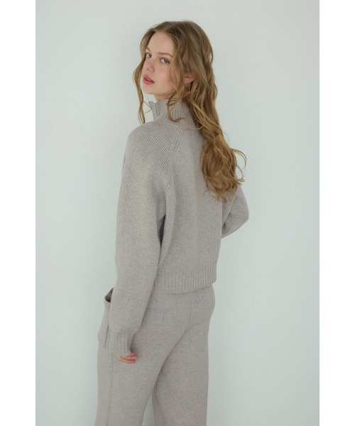Half Zip Knit Top/ハーフジップニット（ニット/セーター）｜ALEXIA