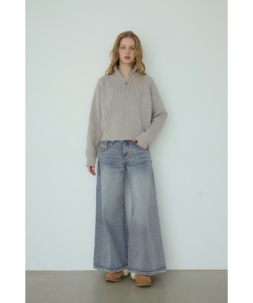 Half Zip Knit Top/ハーフジップニット（ニット/セーター）｜ALEXIA