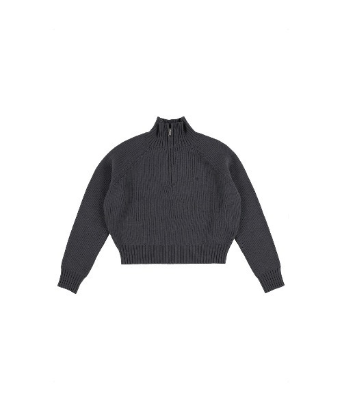 ALEXIA STAM(アリシアスタン)の「Half Zip Knit Top/ハーフジップニット(ニット/セーター・レディース・グレー/ネイビー/ベージュ・FREE)」の4枚目の写真