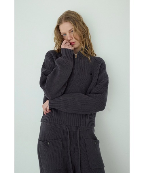 Half Zip Knit Top/ハーフジップニット（ニット/セーター）｜ALEXIA