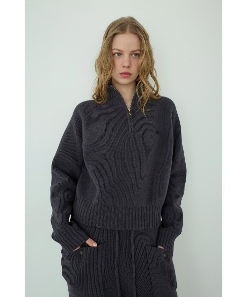 ALEXIA STAM(アリシアスタン)の「Half Zip Knit Top/ハーフジップニット(ニット/セーター・レディース・グレー/ネイビー/ベージュ・FREE)」の20枚目の写真