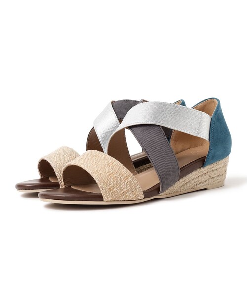 BEAMS HEART(ビームスハート)の「クロスベルト ジュート サンダル(サンダル・レディース・オリーブ/ベージュ/ロイヤルブルー・SMALL/MEDIUM/LARGE)」の3枚目の写真