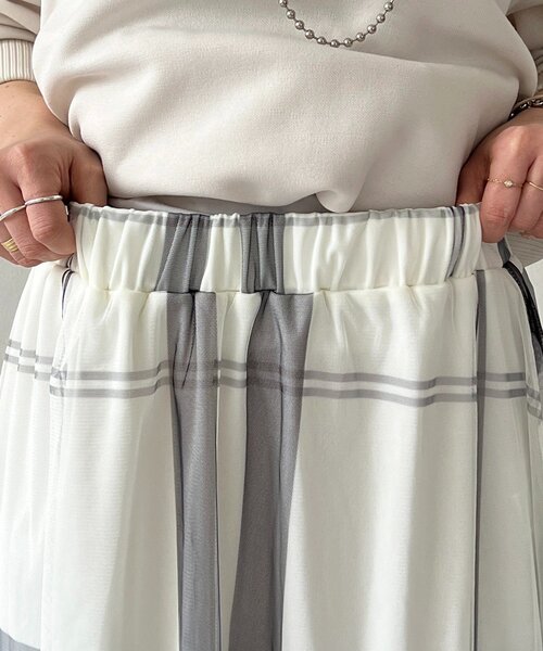 un dix cors（アンディコール）の「チュールパネルスカート（スカート・レディース・ライトグレー/ブルー系その他/チャコールグレー/アイボリー/ブラック・FREE）」の15枚目の写真