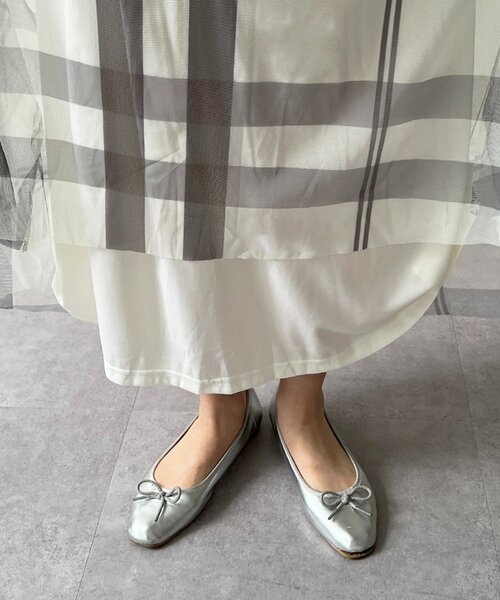 un dix cors（アンディコール）の「チュールパネルスカート（スカート・レディース・ライトグレー/ブルー系その他/チャコールグレー/アイボリー/ブラック・FREE）」の16枚目の写真