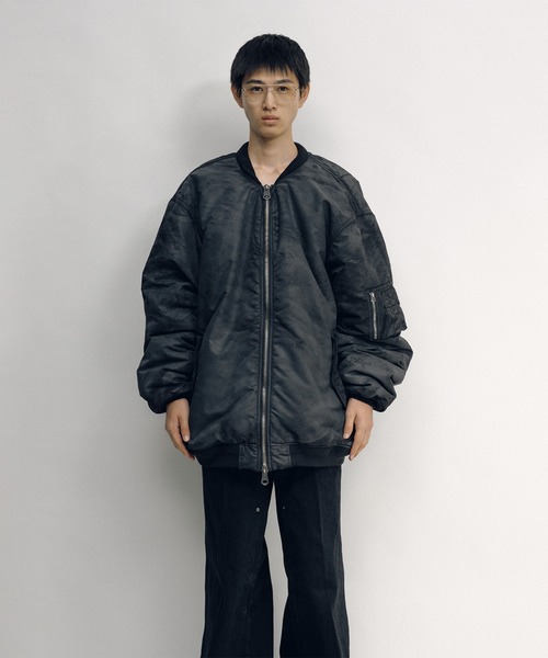 KEISUKEYOSHIDA(ケイスケヨシダ)の「Flight Jacket(MA-1・レディース・グレー/ブラック・L/M)」の3枚目の写真