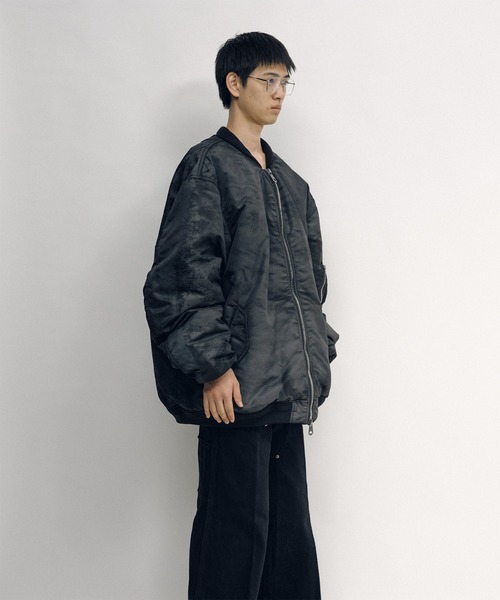 KEISUKEYOSHIDA(ケイスケヨシダ)の「Flight Jacket(MA-1・レディース・グレー/ブラック・L/M)」の4枚目の写真