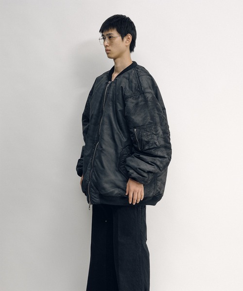 KEISUKEYOSHIDA(ケイスケヨシダ)の「Flight Jacket(MA-1・レディース・グレー/ブラック・L/M)」の5枚目の写真
