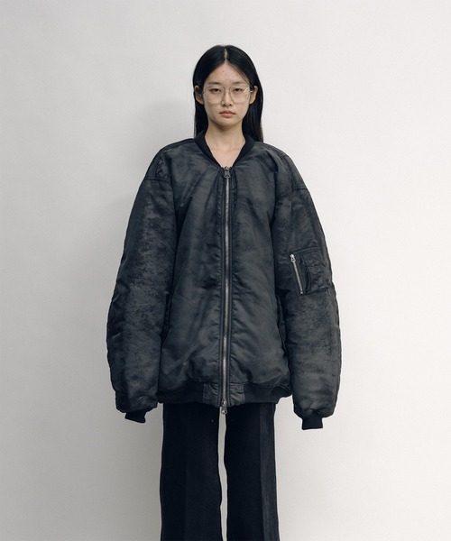 KEISUKEYOSHIDA(ケイスケヨシダ)の「Flight Jacket(MA-1・レディース・グレー/ブラック・L/M)」の10枚目の写真