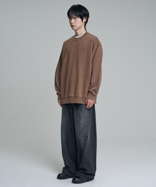 MOOVN(ムブン)の「オーバーサイズピグメントスウェットシャツブラウン(スウェット・メンズ・その他・MEDIUM/LARGE/X-LARGE)」の5枚目の写真