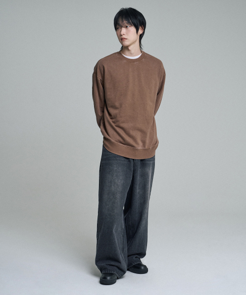 MOOVN(ムブン)の「オーバーサイズピグメントスウェットシャツブラウン(スウェット・メンズ・その他・MEDIUM/LARGE/X-LARGE)」の6枚目の写真