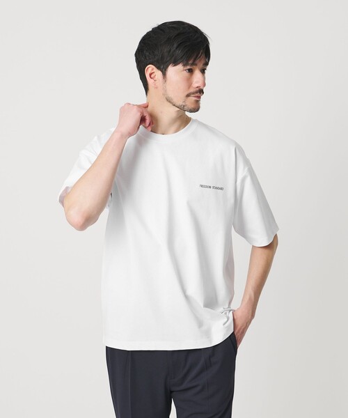BEAUTY&YOUTH UNITED ARROWS(ビューティーアンドユースユナイテッドアローズ)の「【WEB限定 WARDROBE SMART】リラックステーパード クール Tシャツ【抗菌防臭・接触冷感】(Tシャツ/カットソー・メンズ・ダークグレー/ブラック/ホワイト・XL/L/M/S)」の7枚目の写真