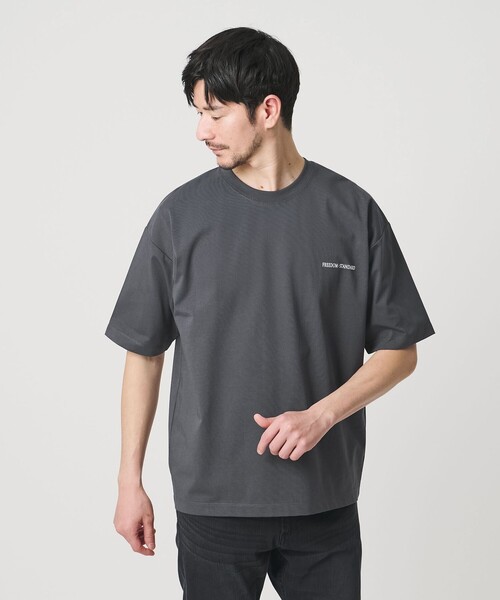 BEAUTY&YOUTH UNITED ARROWS(ビューティーアンドユースユナイテッドアローズ)の「【WEB限定 WARDROBE SMART】リラックステーパード クール Tシャツ【抗菌防臭・接触冷感】(Tシャツ/カットソー・メンズ・ダークグレー/ブラック/ホワイト・XL/L/M/S)」の13枚目の写真
