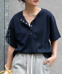 レディースのTシャツ/カットソー（ブルー・ネイビー/青色系・ボーダー