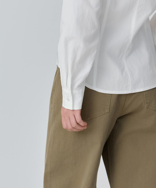 MUSINSA STANDARD WOMAN（ムシンサスタンダードウーマン）の「ウィメンズ RN シンチッドシャツ [ホワイト]（シャツ/ブラウス・レディース・その他・X-SMALL/SMALL/MEDIUM/LARGE）」の6枚目の写真